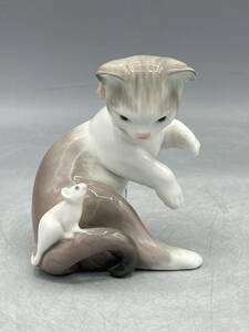 国内発送 リヤドロ LLADRO 陶器人形 リボン ネズミ 猫 フィギュリン スペイン製 陶器 置物 リアドロ オブジェ (14)