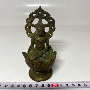 古銅　タイ王国　仏像　12.5cm たにち1231N145