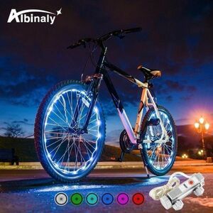 KI210:防水 20LED 自転車スポークライト 6 色文字列夜の乗馬装飾ライト安全警告灯自転車アクセサリー