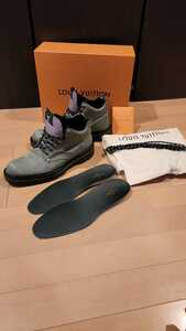 LOUIS VUITTON オーベルカンプフ ブーツ シルバー ルイヴィトン 靴 メンズ 9 美品 モノグラム LV ブラック スニーカー