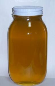 信州産　令和4年産　天然純正蜂蜜（リンゴ蜜　大瓶）1200ｇ(3)