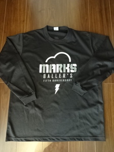 バスケットボールショップ Marks Market オリジナル　５周年長袖Ｔシャツ　３Ｌ　黒（インザペイントinthepaintArchAktr
