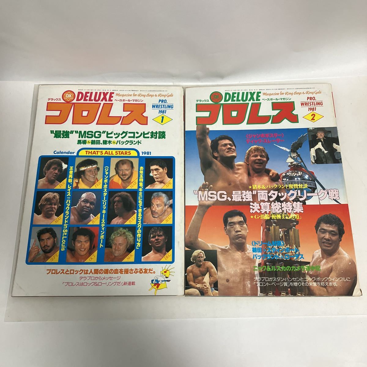 プロレスカレンダー 1981年 デッドストック プロレスカレンダー 1981年 デッドストック プロレスカレンダー