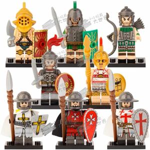 中世ヨーロッパ 騎士ミニフィグ 8体セット レゴ互換ミニフィグ レゴ LEGO 