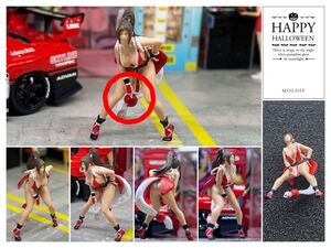 訳あり1:64 不知火舞似 精密 セクシーフィギュア ストリートファイタートミカサイズ ジオラマ 日本未発売 ミニカー MATTELHot