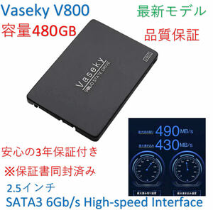 国内正規・最新モデル/Vaseky V800 新品未使用SSD480GB/ 2.5インチ/SATA3/SATA 6Gb/s/内蔵