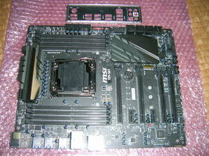 【簡易動作確認済】MSI X99-S01 LGA2011 マザーボード(X99 SLI PLUS BIOS書き換え済) 傷アリ 現状品 