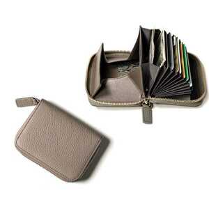 ミニ財布 大容量 本革 小銭入れ カードケース box型 蛇腹式 薄型 スキミング防止 