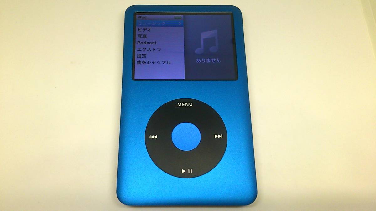 流行に 【美品】【大容量化】iPod Classic 第6世代 ブルー×ブラックver