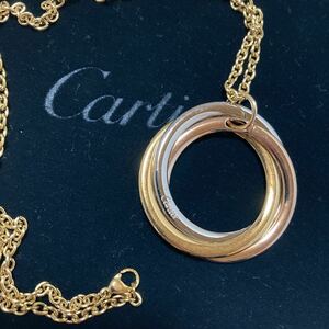 Cartier正規品　トリニティチャームネックレス刻印入り美品　保存ケース付き