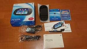 実質使用期間2か月 PCH-1100 AA01 クリスタルブラック 3G/Wi-Fiモデル Playstation Vita PSVita 送料無料 付属品多数