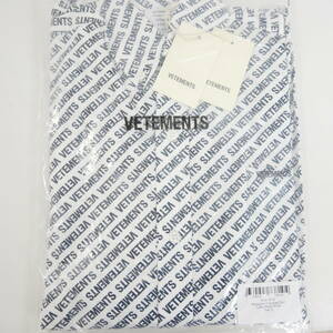 【1円】VETEMENTS ヴェトモン 18SS デムナ期 Monogram Oversized Shirt モノグラムオーバーサイズシャツ リピートロゴ 総ロゴ WSS18SH2 S