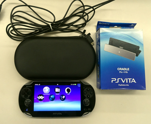 PS Vita 本体　PCH-1100　CFW3.60 カスタムファームウェア 導入済　メモリー8GB、ほか／動作品 送料無料