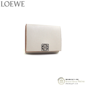 ロエベ （LOEWE） アナグラム トライフォールド 6cc ウォレット コンパクト 三つ折り 財布 C821TR2X02 Light Ghost（中古）