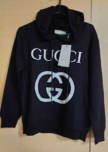 【未使用品】GUCCIフーディー【ブラック】薄手タイプ【送料無料】