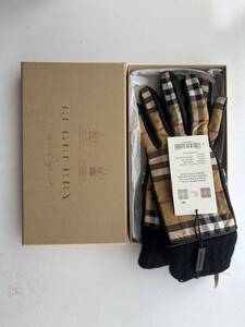 【新品タグ付き】BURBERRY カシミヤ 羊革 手袋 ノバチェック