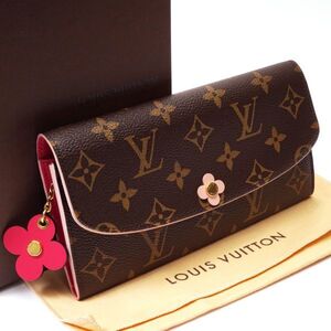 【使用わずか】ルイヴィトン Louis Vuitton モノグラム ポルトフォイユエミリー 二つ折り 長財布 ローズバレリーヌ 0666