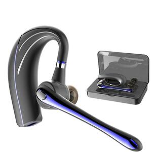 Bluetooth ヘッドセット5.0 高音質片耳 快適装着 ハンズフリー通話 ブルー