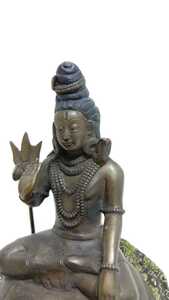 ネパール製シヴァ神像 ヒンドゥー教の神 破壊神 銅製仏像 民族信仰 