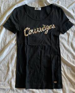 クレージュ courreges カットソー Tシャツ 丸首 プリント　38 定番