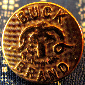 【チェンジボタン】BUCK BRAND 鹿柄 1900年代 ビンテージカバーオール用 古着 (ワークウェア オーバーオール レア 