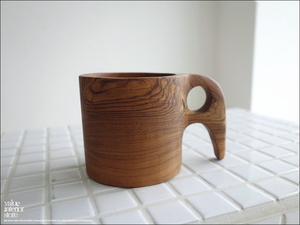 チークカップZou コーヒーカップ マグカップ 木製カップ 木のコップ ティーカップ 木製食器 新品 ナチュラル 手作り 無垢材 世界三大銘木