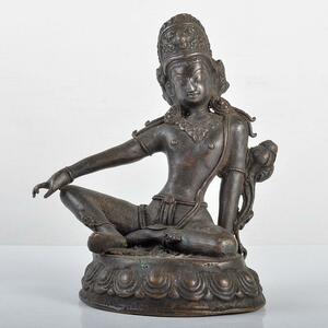 仏教美術　古銅　チベット仏　仏像　置物　C　R4356