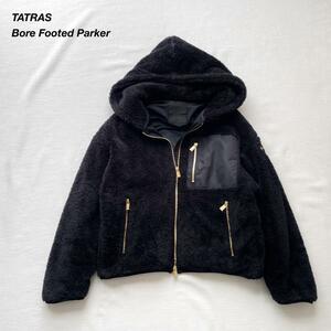 極美品 TATRAS タトラス フードボアパーカー SAI サイ 軽量 ブラック 黒 サイズ1(S) LTAT21A4872-L
