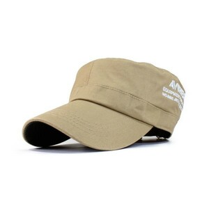 大きいサイズ ビッグサイズ XL アビレックス AVIREX U.S.A NUMBERRING ワークキャップ ベージュ 帽子 メンズ　ミリタリー 野球帽