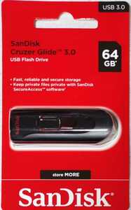【送料無料】USBメモリ 64GB SanDisk USB3.0 海外パッケージ