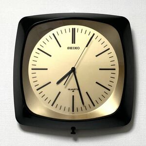 SEIKO 精工舎 日本製 1978年製動作品 壁掛け時計 ウォールクロック QUARTZ 5 クォーツ ミッドセンチュリー 昭和レトロ QA407 セイコー