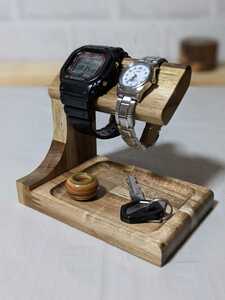 【送料無料】 ウォッチスタンド・トレイ　腕時計スタンド (L4)　ハンドメイド