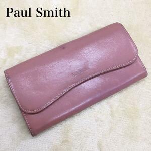 Paul Smith ポールスミス 長財布 レザー 革 折財布 がま口 ピンク レディース