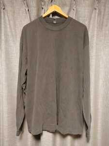 未使用品 アメリカ製 ロサンゼルスアパレル ロンT ビンテージブラック XL カットソー Tシャツ パーカー スエットパンツ