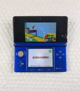 ニンテンドー3DS コバルトブルー チェック品 ソフト起動 簡易クリーニング済 3DS本体 任天堂3DS Nintendo 3DS 
