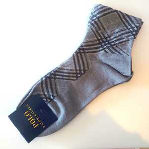 新品 未使用 POLO RALPH LAUREN ポロ　ラルフローレン 23cm~24cm レディース 靴下 socks ソックス チェック ロゴ ショートソックス