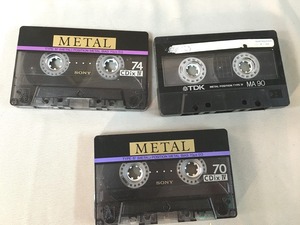 ※当時物※　TDK　SONY　メタルカセットテープ　3本セット　METAL　POSITION TYPE Ⅳ ※配送料無料※
