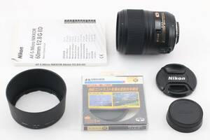  Nikon 単焦点マイクロレンズ AF-S Micro 60mm f/2.8G ED フルサイズ対応 1円～売り切り 00045