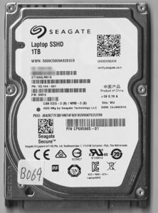 (B069) SEAGATE「１TB-SSHD」 2.5” 9.5mm厚 内蔵 中古 単品 送料無料