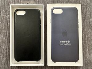 アップル Apple iPhone SE レザーケース ミッドナイトブルー [MXYN2FE/A]純正 7/8/SE第2世代