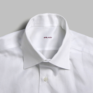 イタリア製 FRAY ワイドカラー L/S シャツ 40 (16) ホワイト フライ ドレスシャツ クラシコ 長袖