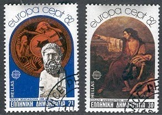 ギリシャ『ヨーロッパ(５種)』(使用済切手）1982年5月10日発行 (使用済切手美品)