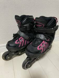 ZPM SPORTS インラインスケート 19.5〜21.5 中古 黒×ピンク