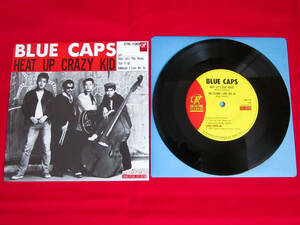 【美品】★ 激レア 80年代 当時物 レコード ★ BLUE CAPS ブルー キャップス 『HEAT UP CRAZY KID』(1984年) ネオロカ ロカビリー