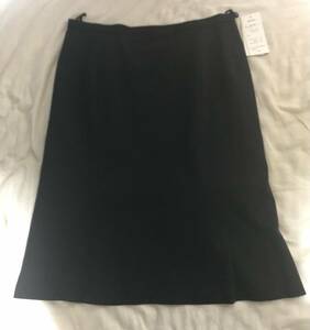 レディース　ウォッシャブル スーツ用　スカート　大きいサイズ　W84㎝　ブラックストライプ　洗える　スーツ制服事務服OL 