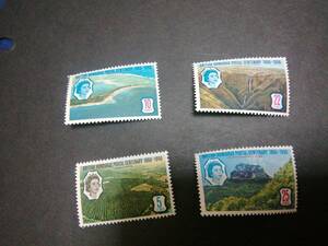 トピカルテーマ：エリザベスII を描く切手、BRITISH HONDURAS 1966 切手発行100年、4種完、未使用美品