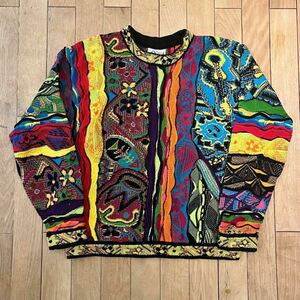 激レア COOGI multi color sweater クージー セーター australia オーストラリア ralph lauren north マルチカラー S
