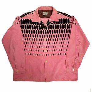 50s ELVIS DOT PENNEYS TOVNCRAFT PINK ピン黒　XL