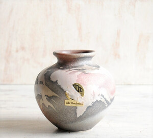 西ドイツ製 ヴィンテージ Ruscha 陶器の花瓶 Fat Lava 花器 一輪挿し ミッドセンチュリー期 フラワーベース アンティーク ig2883