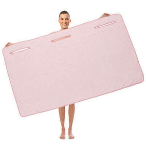 ピンク色１枚着られるバスタオル＊超吸水性ローブバスタオルバスタローブ ＊マイクロファイバー製